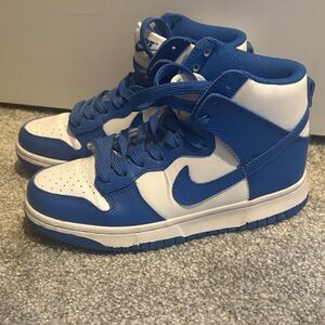 Nike Royal Blue and White High-Tops